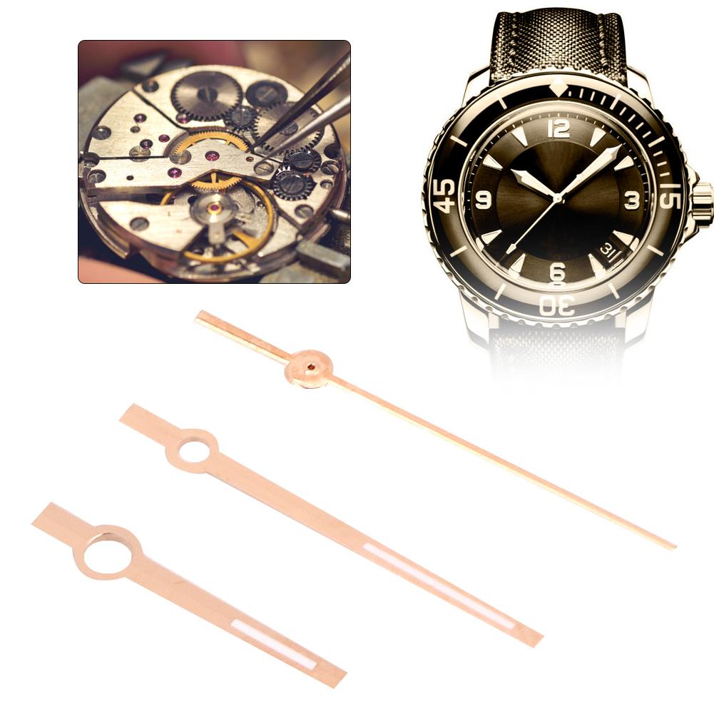 Luminous Men Watch Hour Minute Second Hands Watch Needles Fit for 3135 MovementRose Gold