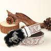 Luxury Design Western Cowboy Belt Trendy Brand Cowboy Waist Belt  For Men Woman