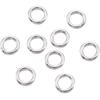 Craftdady 50pcs 4mm Soldered Jump Rings 925 Sterling Silver Closed O Rings for Jewelry Crafts Making