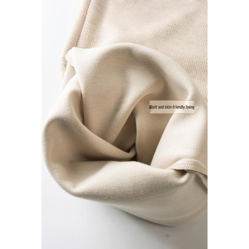 Women's High-Waisted Acetate Wool Blend Thickened Straight Leg Trousers