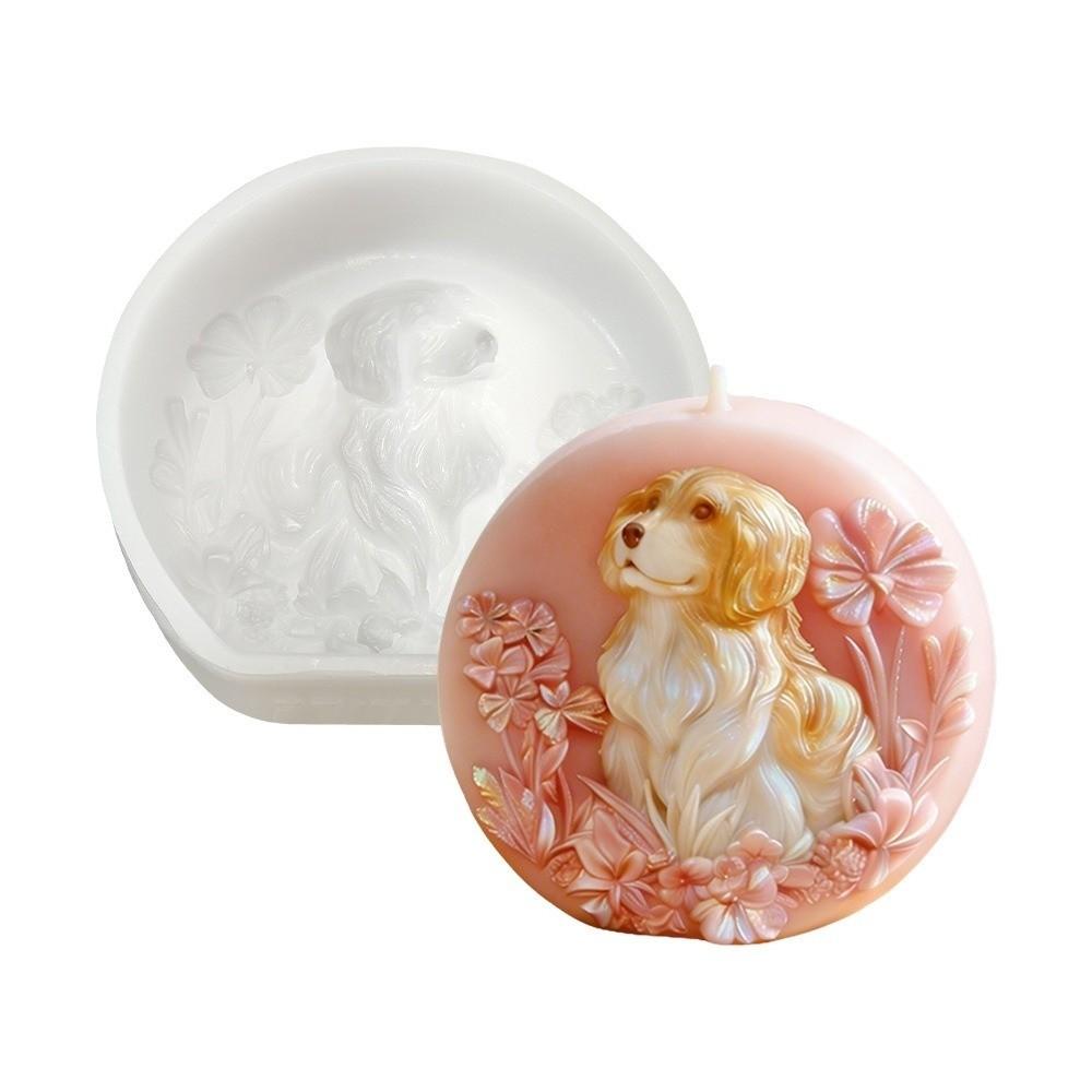 Wiederverwendbare Hunde-Kerzenform Silikon Handgefertigte Bastelform Praktische Aromatherapieform Dekorationen