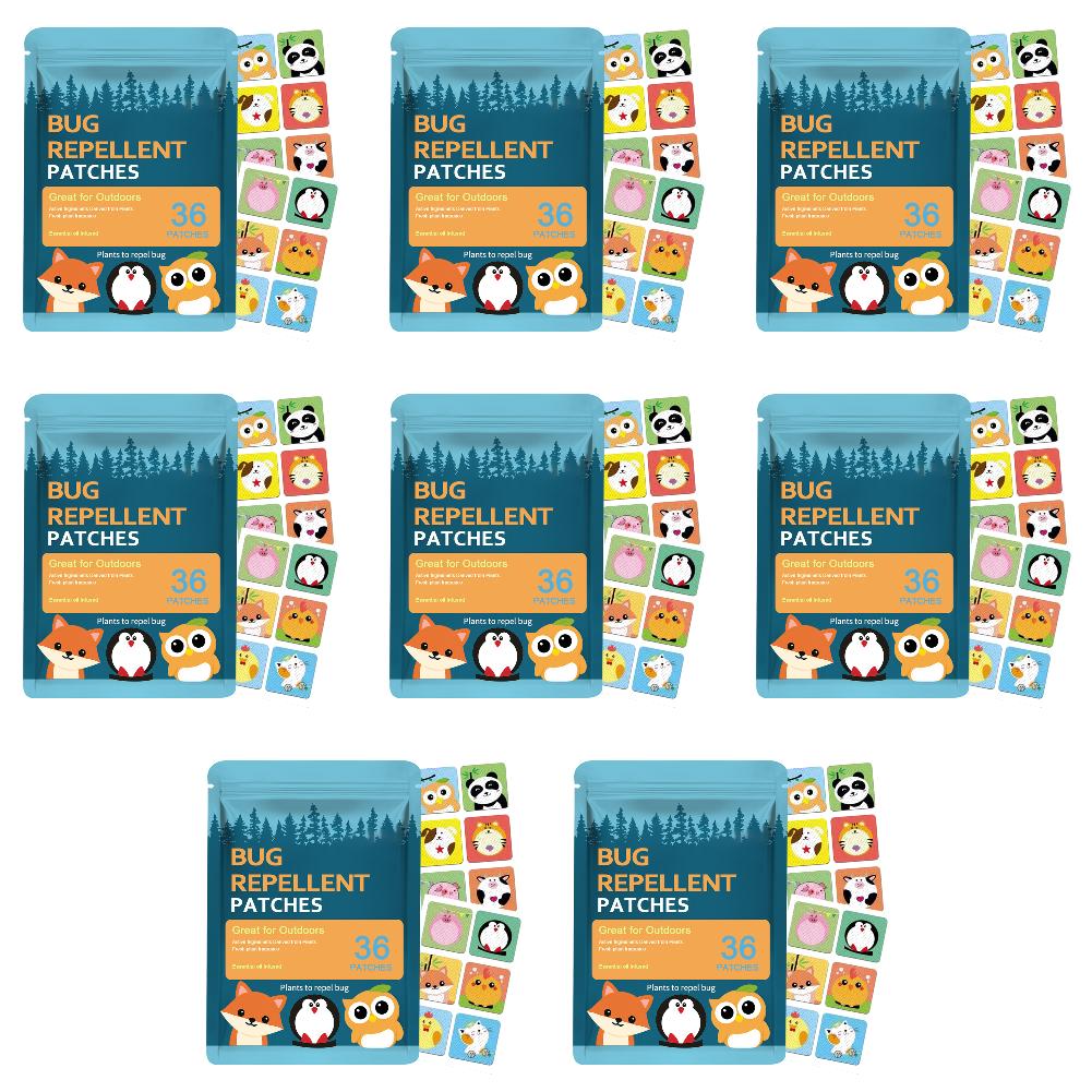 36Pcs One Pack Plant Formula Summer Cartoon Anti-mosquito Sticker Mosquito Patches Essential Oil Infused Citronella Ingredients
