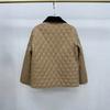 EastRogue Winter Classic British Checkered Patchwork Corduroy Golden Armor Cotton Jacket Coat for Women