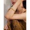 Yhpup Ocean Style Stainless Steel Metal Conch Shell 18K PVD Plated Bracelet Bangle Charm Trendy Statement Summer Holiday Jewelry