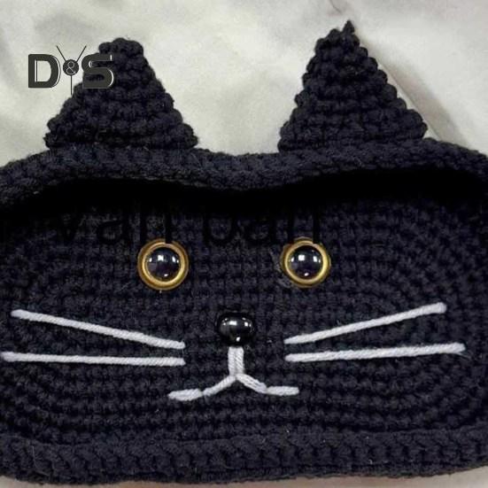 Heklet Katte Brilleholder Håndlaget Vaskebjørn Brilleorganisator Dekorativ Brille Solbrille Utstillingsstativ Gave til Dyreelskere