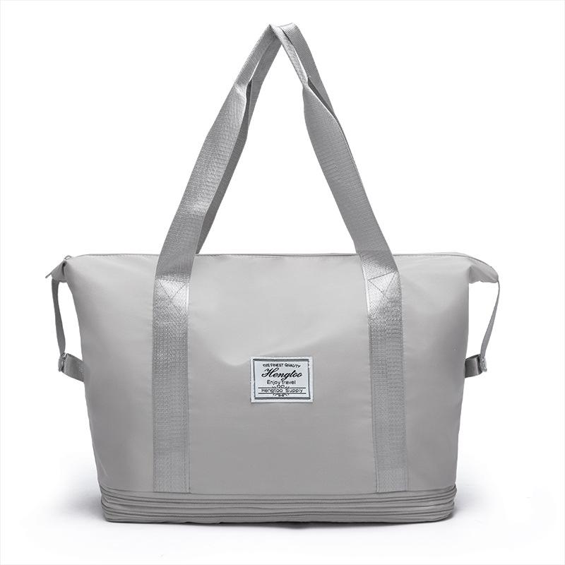 

Travel bag expansion fitness sports bag clothing storage bag light accommodation bag large capacity travel storage handbag серый