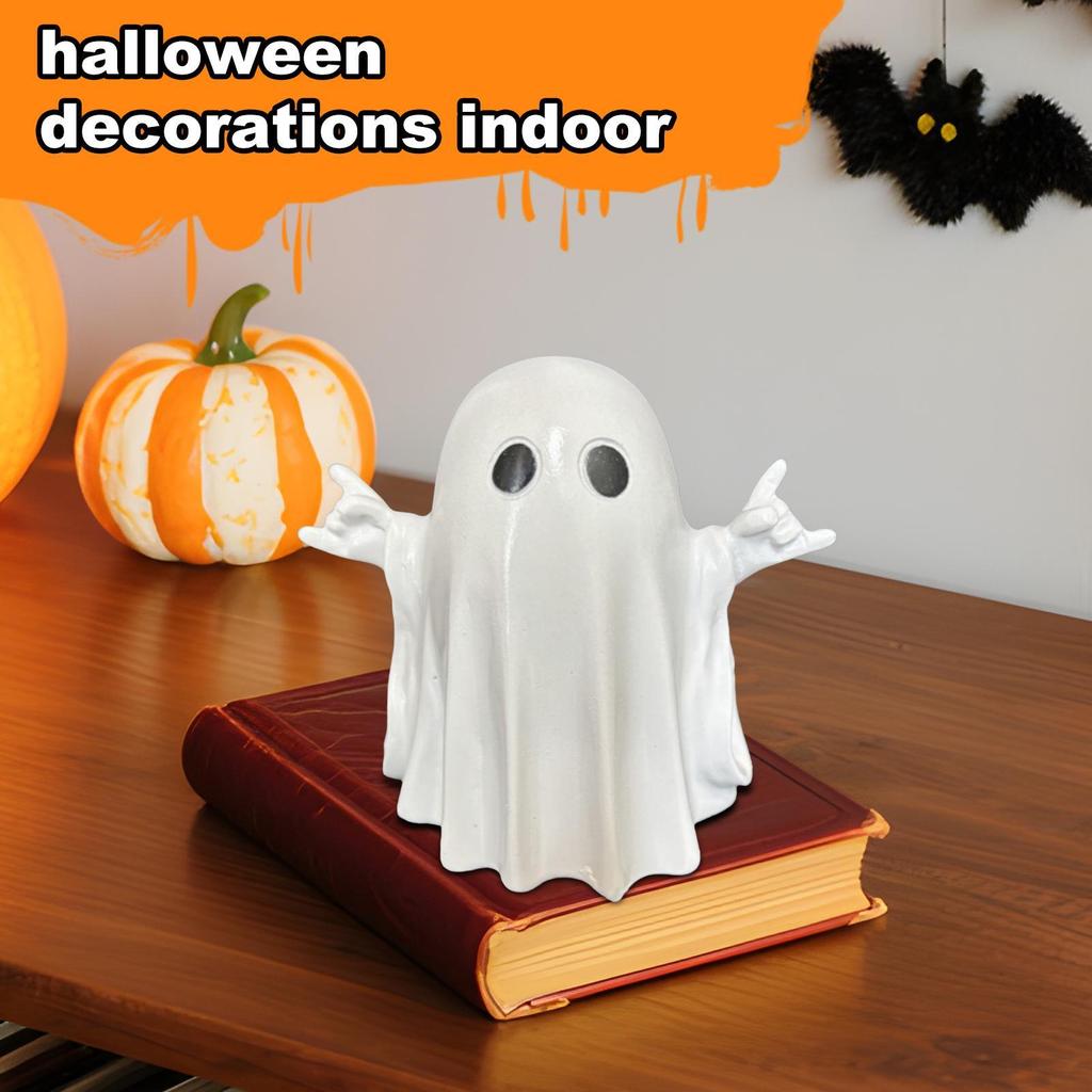 Ghost Decor Halloween Tabletop Decor Rock Ghost Figurine Spooky Halloween Decorations Table Centerpieces for Bedroom Living Room