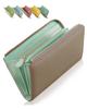 Encore Small Long Wallet [3cm Small Long Wallet, High-Quality Look, Two-Tone Design] Genuine Leather Thin Wallet for Women, Small, Slim,