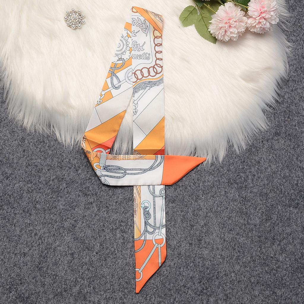 New Rope Chain Scarf Women Luxury Brand Silk Scarf Fashion Foulard Skinny Bag Scarves Hair Headband Neckerchief For Ladies