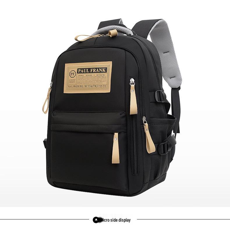 Trend Nylon Backpack for High School Students - Large Capacity Unisex Campus Bag, One Piece Design