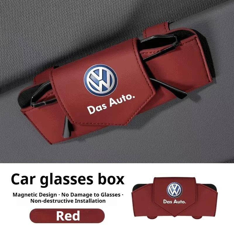 hijk1 ·Car Glasses Storage estuche para gafas de sol de coche,de cuero Pu For Volkswagen VW Passat Touran Golf 3 GTI Octavia Jetta