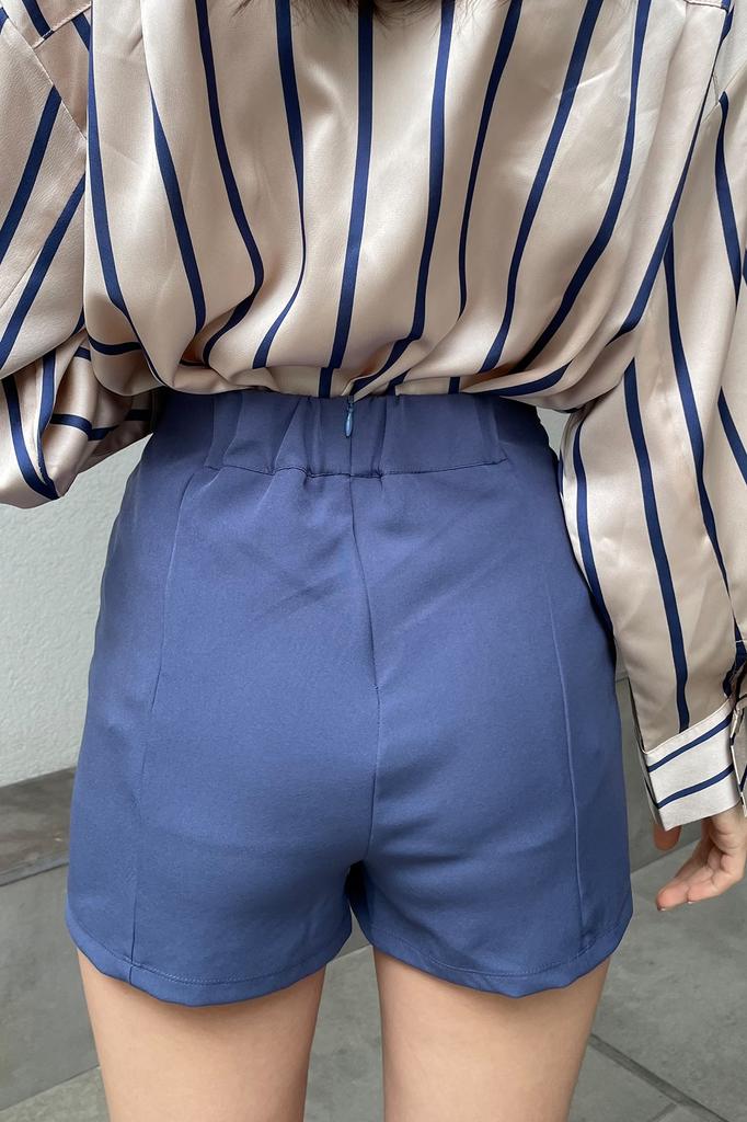 Damenrock Neue Saison Mode Indigo Mini Schlitz Detaillierter Kurzer Rock