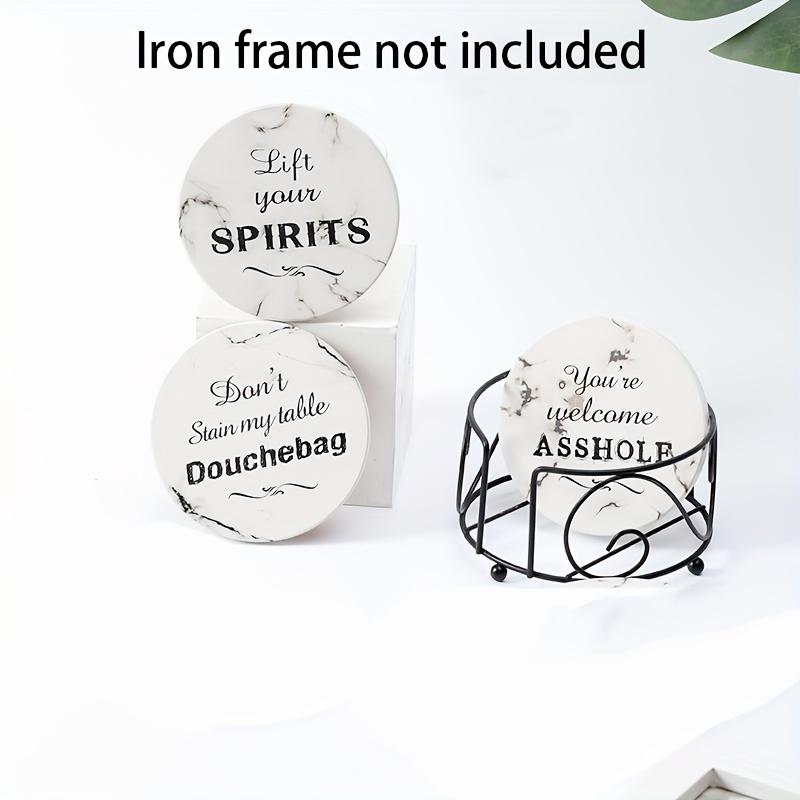 3 Pieces of Nordic Minimalist Style Round Ceramic Coasters - Non-Slip and Absorbent