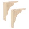 2 Peças Suportes de Cantoneira de Madeira Triangulares Suportes de Prateleira Duráveis Naturais para Prateleiras Flutuantes Estante de Livros de Parede para Cozinha