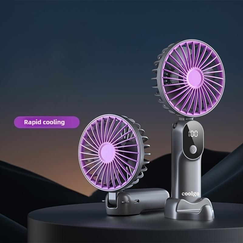 

Handheld Portable Fan, Adjustable Speed, USB Charging, Suitable for Outdoor, Travel, Camping, Portable Charging Fan серый