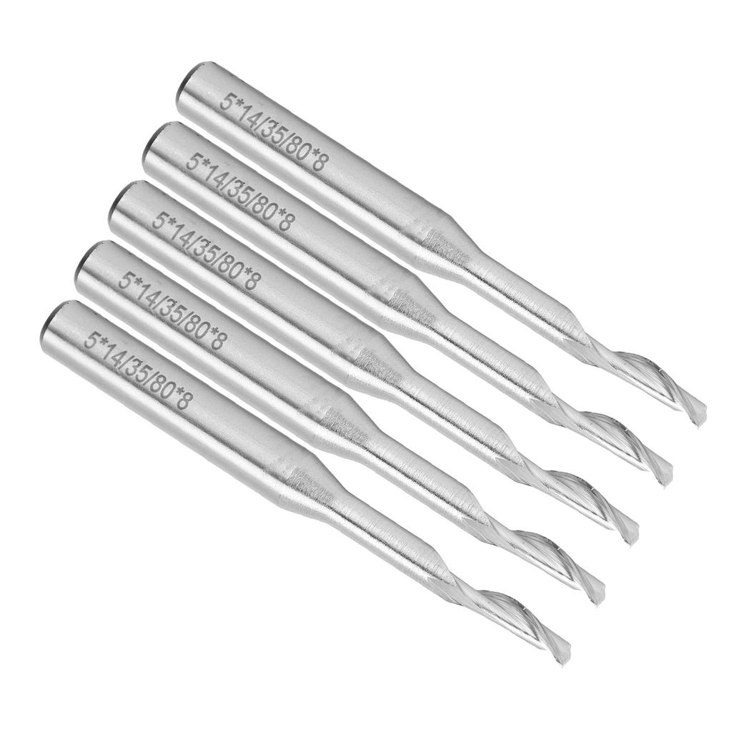 5 buc Freză CNC Bit Gravură Freză Freză Oțel Tungsten Freză