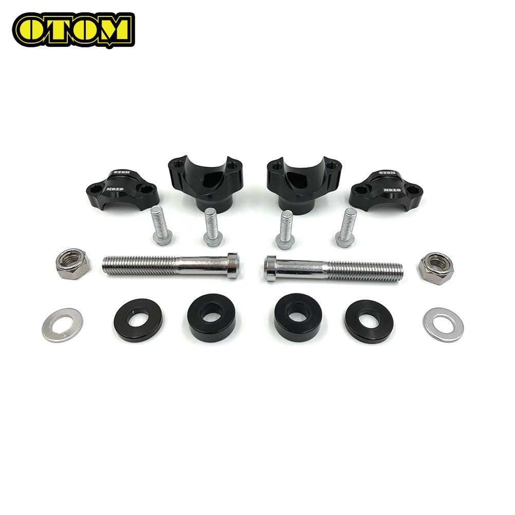 OTOM Motorbike 2 Pcs M12 CNC 28mm Bar Clamps Handlebar Risers Adapter For KTM Honda Suzuki YZF BMW Pit Dirt Off-Road Motorcycle