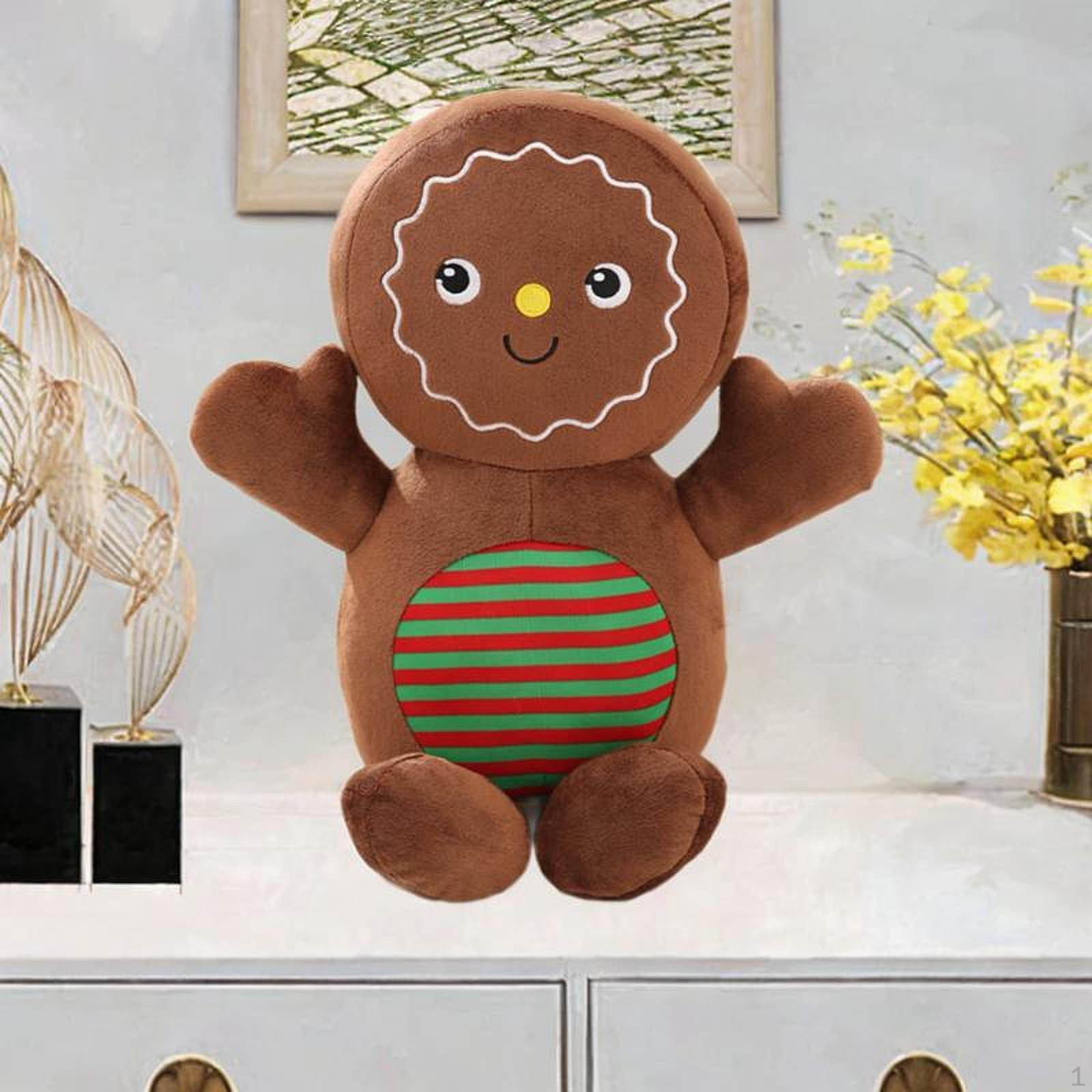 

Christmas Cushions with Gingerbread Plush Doll for Home Decoration темно-коричневого