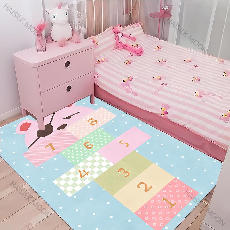 Hopscotch Carpet New Release!Anti-slip Sound Insulation,Rug for Living Room Bedroom Kids Room Durable Machine Washable Mat
