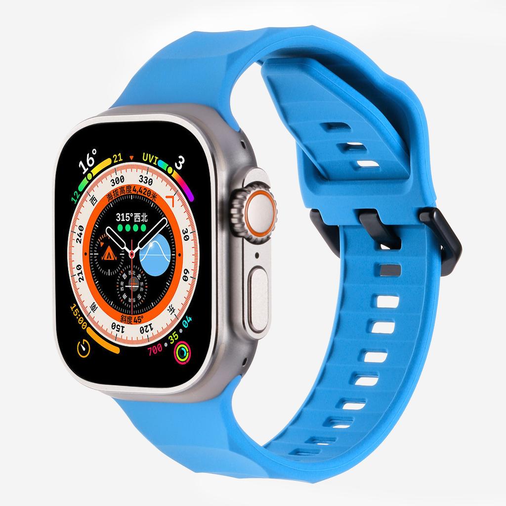 Soft Silicone Band for Apple Watch Ultra 3/2 49mm 46mm 45mm 44mm 42mm 40 41 Mm Sport Wristband iWatch Series 11 10 9 8 7 5 SE 3