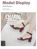 Women's Black Suede Thick Heeled One-Strap Sandals - 2024 Summer Casual Versatile High Heels