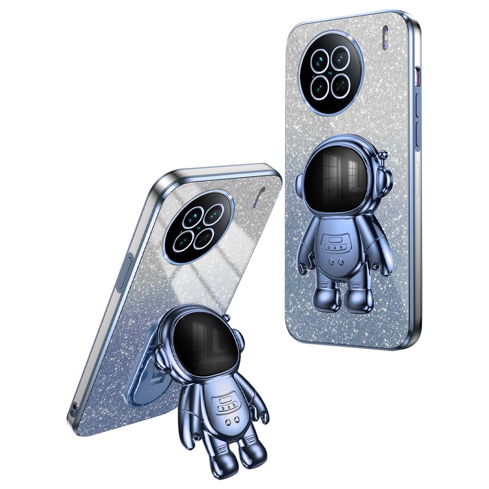 

Phone Case for vivo X90 5G Astronaut Kickstand PC+TPU Cover Slim-Fit Phone Shell Blue
