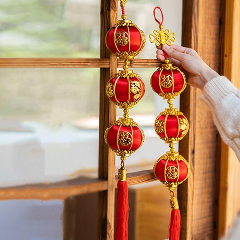 Chinese Style New Year Lantern String Traditional Door Lantern Pendant  Spring Festival