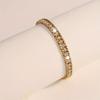 Gold Color Woven Crystal Cubic Zirconia Bracelet for Women and Men Gold Plated Stainless Steel Jewelry Accessories