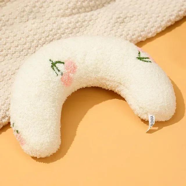

Winter U-Shaped Pet Sleeping Pillow Soft Neck Protector Deep Sleep Headrest 1pc For Dog Cat Puppies Kittens Daily Use Pet Supply білий