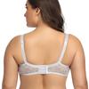 Women Full Cup Plus Size Bra Sexy Bow 3 Hooks Bras Breathable and Comfortable Lace with Wire Brassiere D E Cup