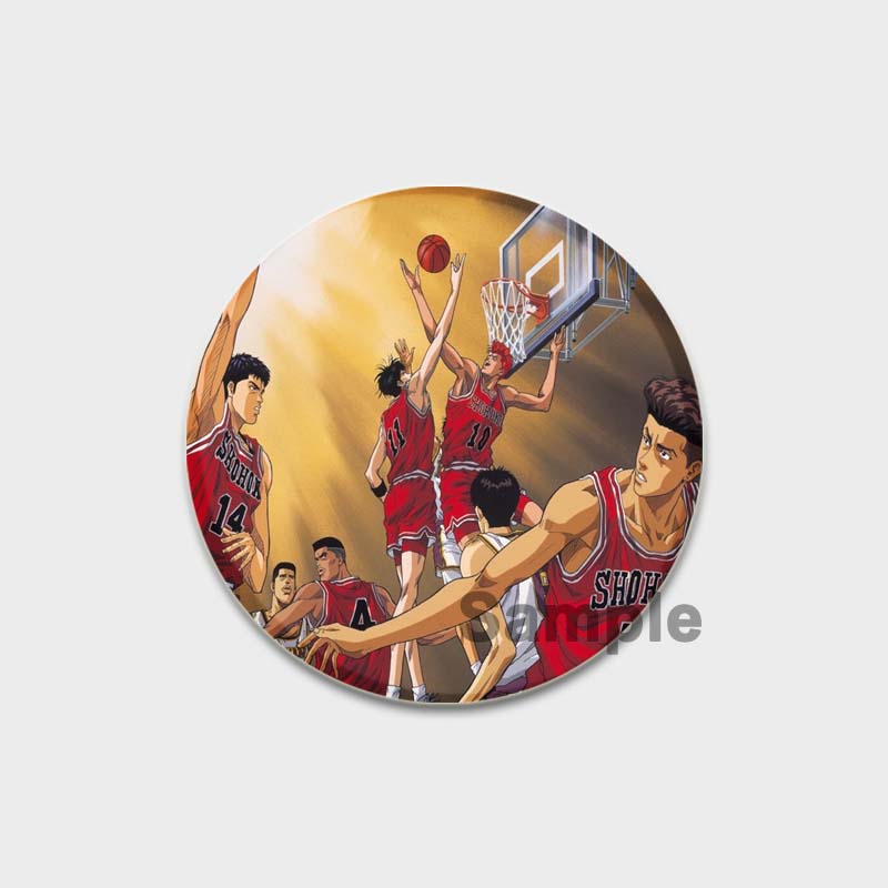 32/44/58MM Handmade Anime Lapel Pins, Kaede, Rukawa, Ryota, Miyagi, Hisashi, Mitsui, Kawaii, Figure Brooches for Bag Clothes