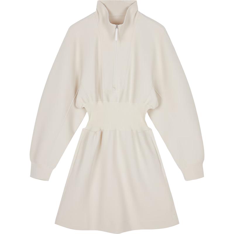 

JNBY Spring Stand-Up Collar Integrated Sleeve Midi Dress S