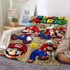 Super Mario Adventure Flannel Blanket Super Soft Warm Cozy Blanket For Sofa Bed Office Travel Allseason Home Decor Gift
