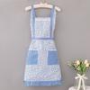 New Adjustable Print Apron Cotton Waterproof Cooking Accessory Extended Anti-wear Korean Dress