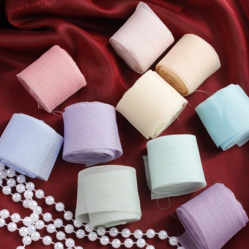 4CM Width Satin Fabric Ribbon Bright Striped DIY Craft Ribbon Gift Wrap Ribbon  Party Decor