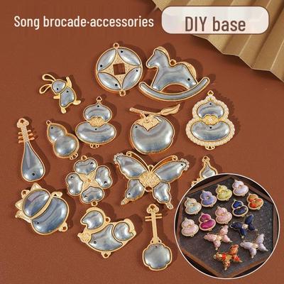 Song Brokat DIY Schmuck- & Zubehör-Set: Halskette, Autoanhänger, Ohrringe, Brosche, Haarspange, Seil, Handgefertigte Geschenkmaterialien.