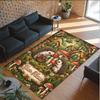 Forest Theme Crystal Velvet Floor Rug Personalized Custom Name Text Warm Carpet Home Decoration