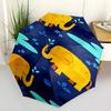 1pc Elephants, Pond Automatic Folding Umbrella - Compact 8-Rib Design, Durable Plastic & Iron, Lightweight for Outdoor Daily Use011