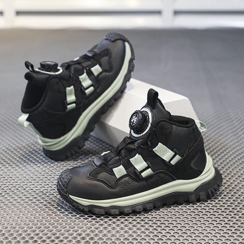 Autumn High Top Sneakers Kids Pink Casual Sports Shoes For Girls Platform Sneakers Breathable Non-slip Children's Boy Sneakers