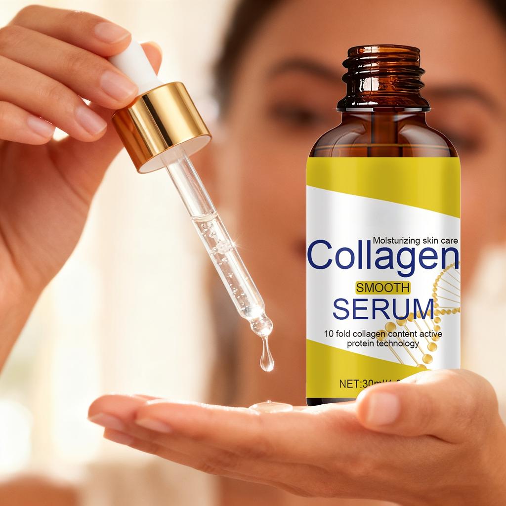 Collagen Boosting Serum with Protein Technology, Intensive Daily Moisturizing & Plumping Face, Visibly Smooths, Hydrates & Improves Skin Elasticity