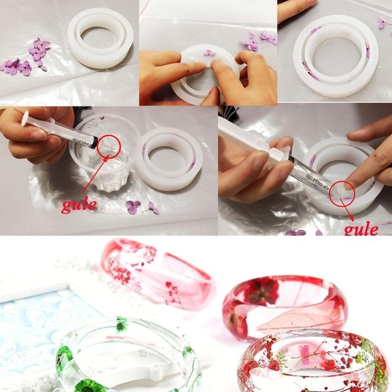 1 Stück DIY Kristall Epoxidform Trockenblume Kristall Armbandform Prismatisches Armbandzubehör