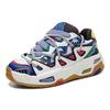 Kappa Color Block Spliced Deconstructed Thick Sole Low Top Sneakers Unisex sneakers White Blue Red K0DZ5CS21-012