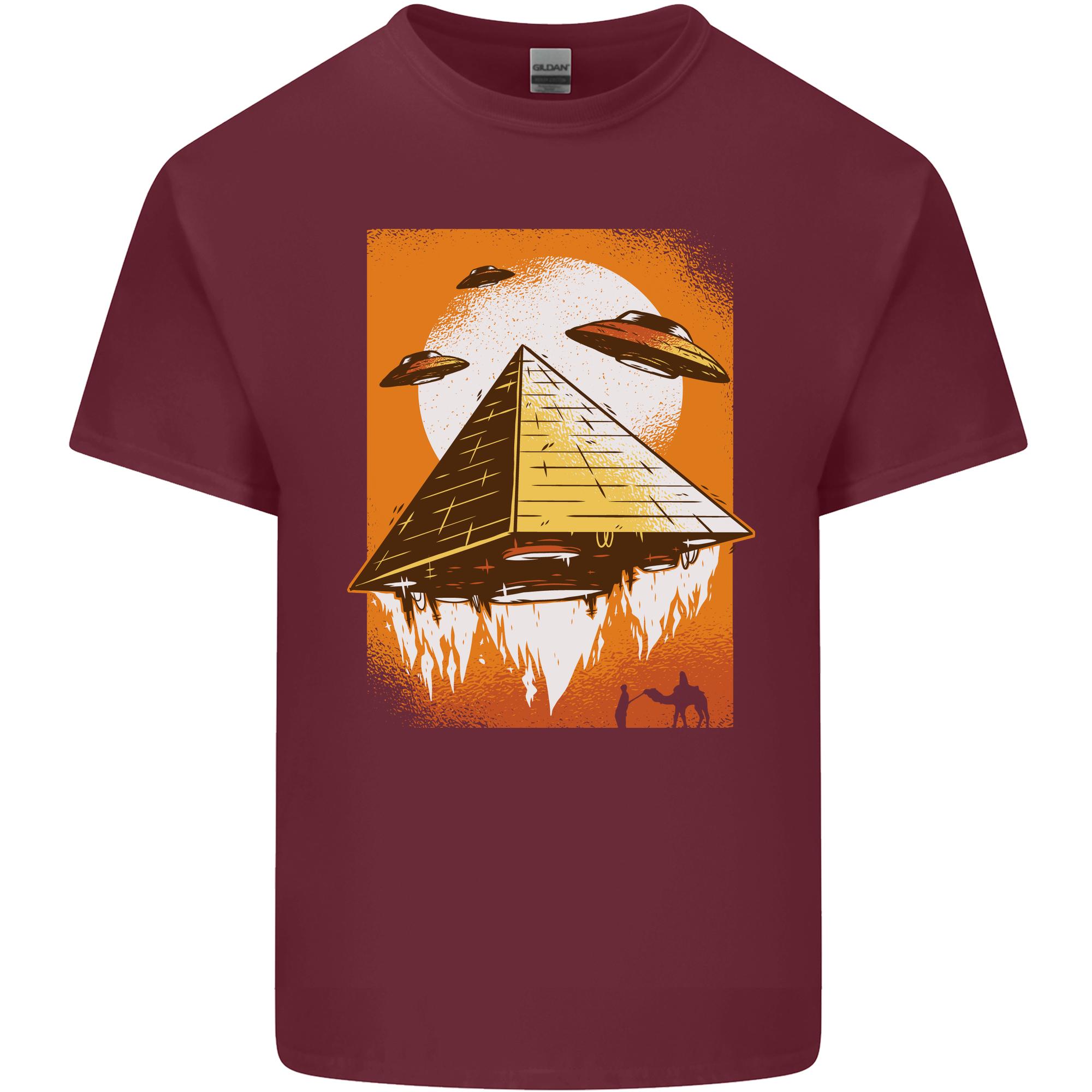 UFO Pyramid Alien Flying Saucer Unisexs Light Cotton TShirt S