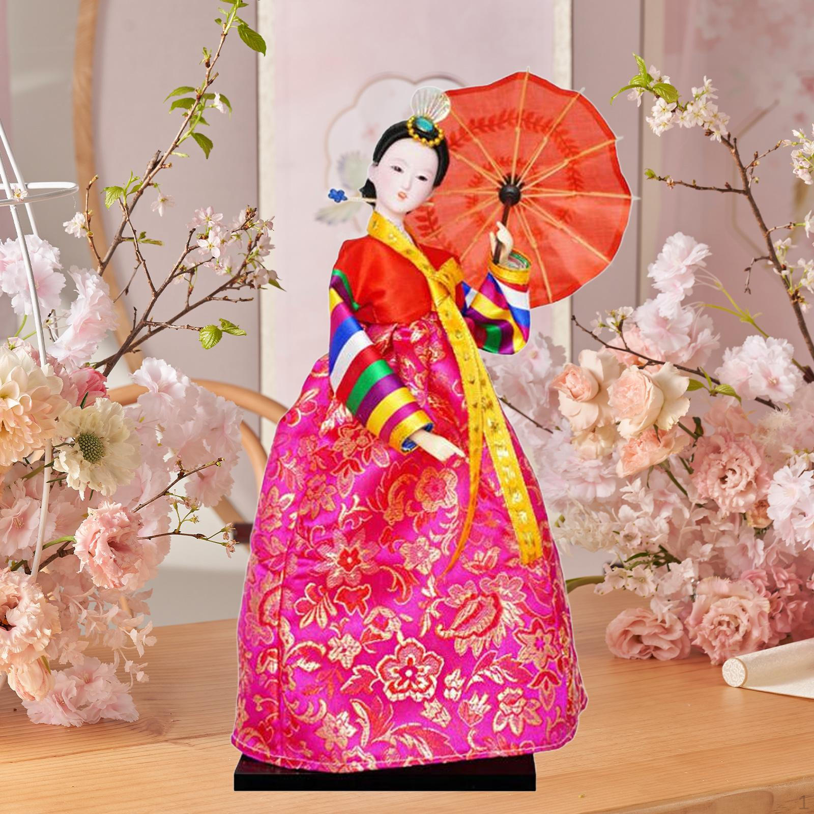

Фігурка гейші-кімоно, корейська лялька ханбок, міні-декоративна старовинна азіатська вінтажна для офісу