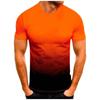 Men's Summer Gradient Color Round Neck Shorts Sleeve T-Shirt Men's Casual Fashion Loose T-Shirts