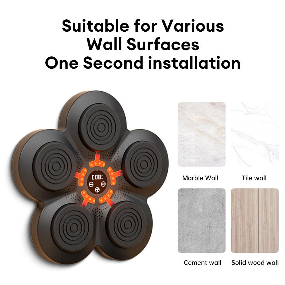 2025 New Intelligent Music Boxing Training Machine Bluetooth-Compatible with 2-5 Light Mode for Boxing Sports Agility Reaction