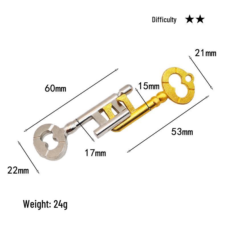 Mo Xu Zinc Alloy Puzzle Series: Educational Toy with Nine Interlocking Rings.
