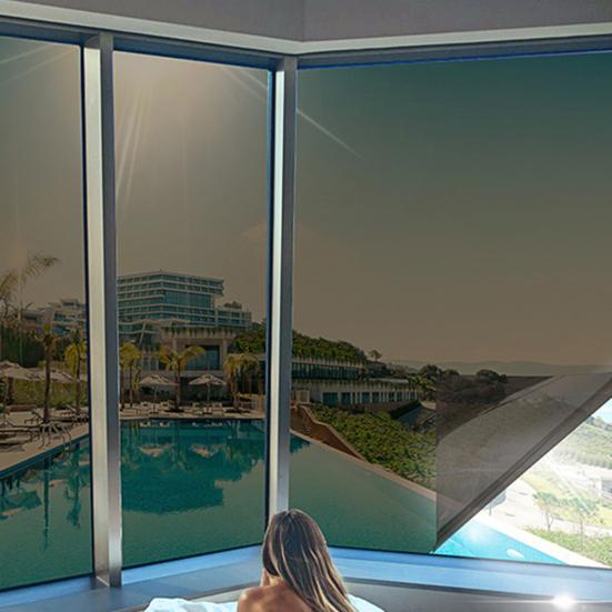 One Way Window Film Shade Sun Non-Adhesive Explosion-proof Non-fading Insulation Film Home