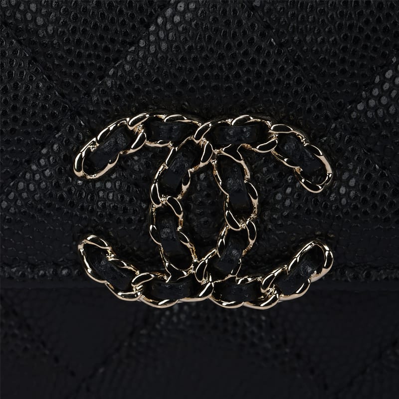 Chanel 23P SS Calfskin Clutch Small Women's Black AP3236-B10307-94305