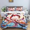 3-piece ONE PIECE Monkey D. Luffy Cartoon Bedding Set (duvet Cover and Pillowcases), Extra-large/large Size, Polyester, Machine